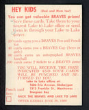 1960 Lake To Lake Joe Adcock Braves GD-VG staple holes 536644