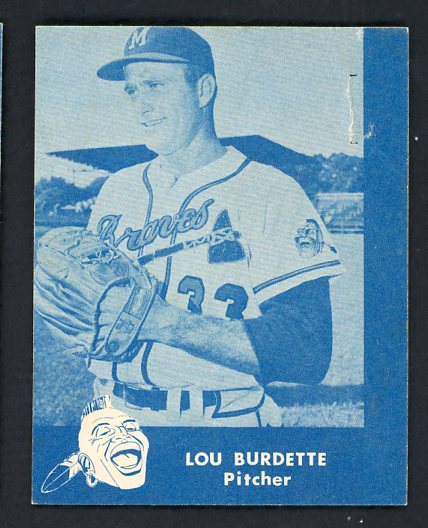 1960 Lake To Lake Lou Burdette Braves GD-VG staple holes 536645