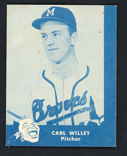 1960 Lake To Lake Carl Willey Braves GD-VG staple holes 536648