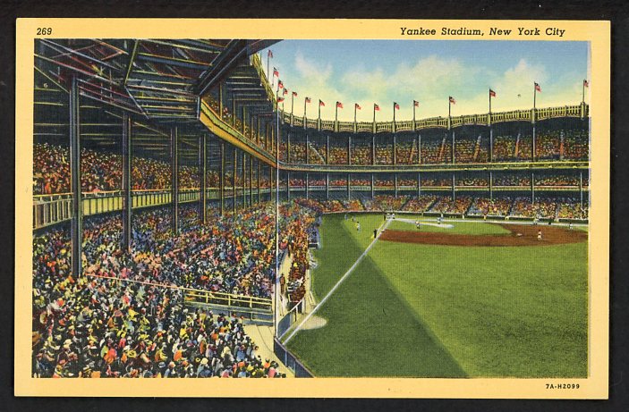 1930's Stadium Postcard Yankees Stadium New York EX-MT 536649