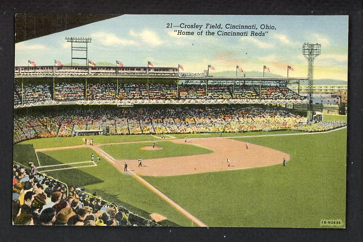 1940's Stadium Postcard Crosley Field Cincinnati EX+ 536653
