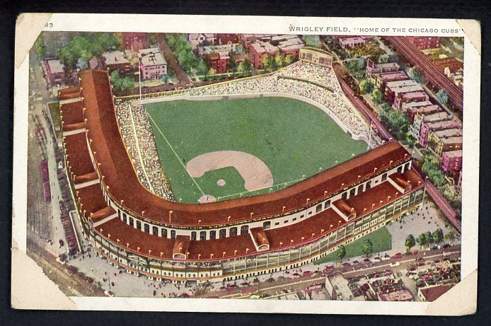 1950's Stadium Postcard Wrigley Field Chicago Good posted 536655