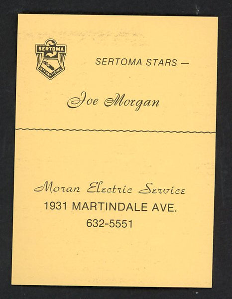 1977 Sertoma Stars Joe Morgan Astros NR-MT 536662