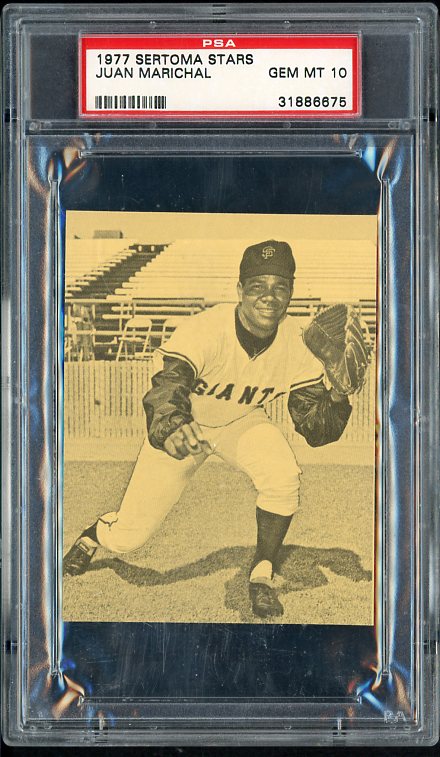 1977 Sertoma Stars Juan Marichal Giants PSA 10 GEM MINT 536686