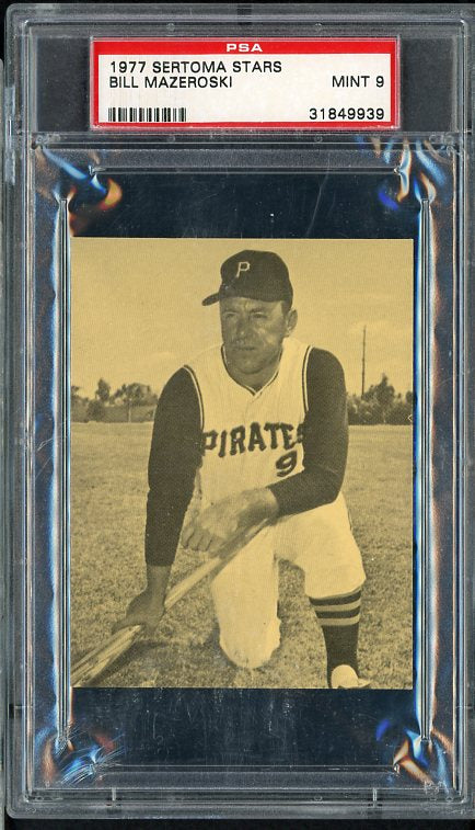 1977 Sertoma Stars Bill Mazeroski Pirates PSA 9 MINT 536687