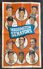 1969 Topps Baseball Team Posters #023 Washington Senators VG-EX pin hole 536696