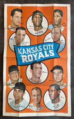 1969 Topps Baseball Team Posters #007 Kansas City Royals VG-EX pin holes 536697