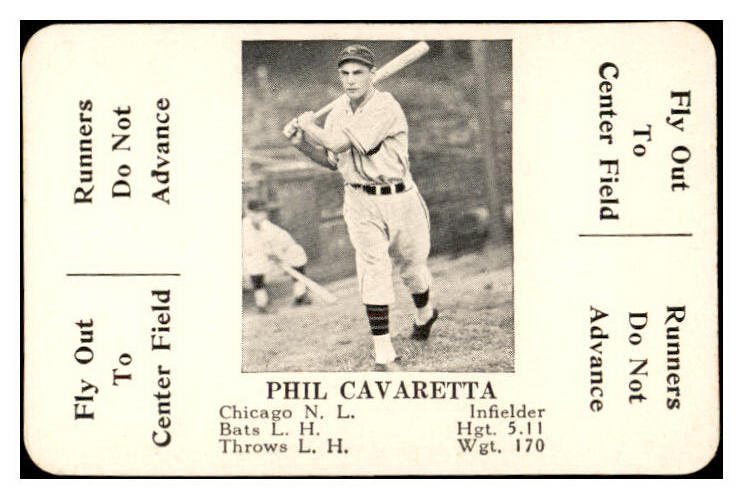 1936 S&S Game Phil Cavarretta Cubs NR-MT 536714