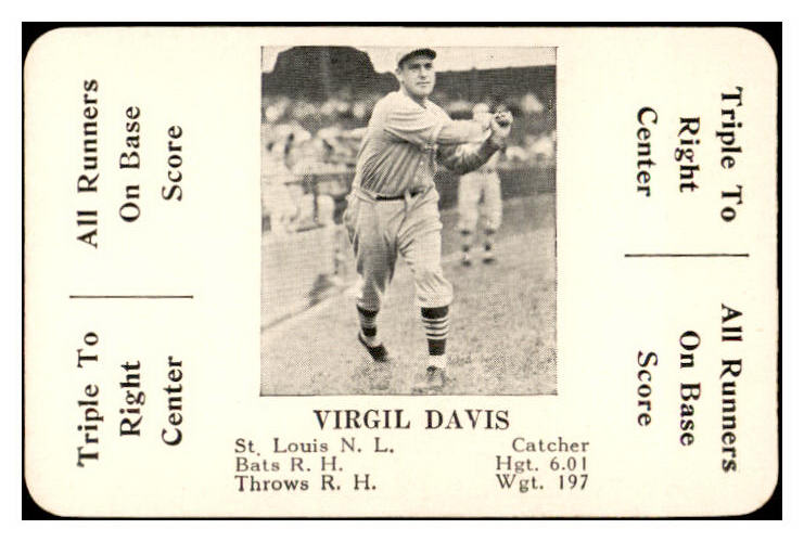1936 S&S Game Spud Davis Cardinals NR-MT 536719