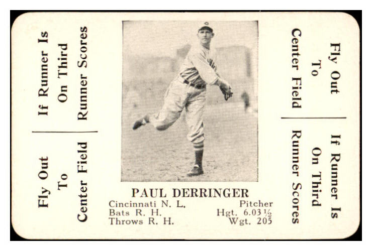 1936 S&S Game Paul Derringer Reds NR-MT 536721