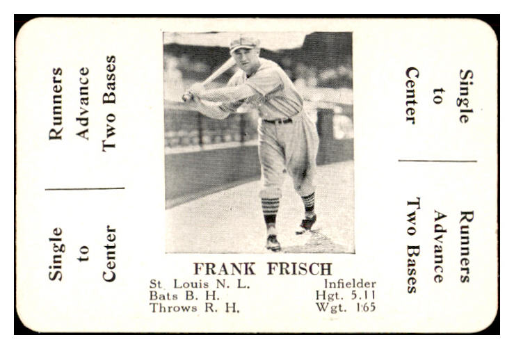 1936 S&S Game Frank Frisch Cardinals NR-MT 536729