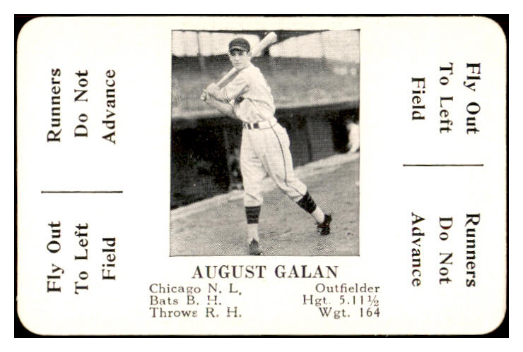 1936 S&S Game Augie Galan Cubs NR-MT 536730
