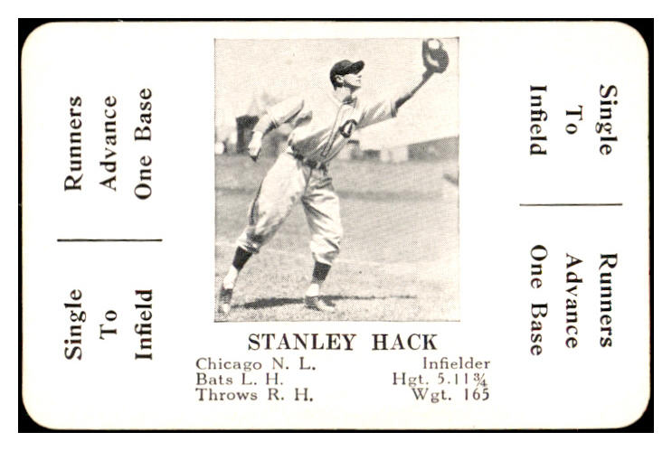 1936 S&S Game Stan Hack Cubs NR-MT 536735
