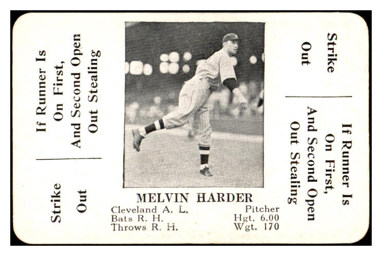 1936 S&S Game Mel Harder Indians NR-MT 536736