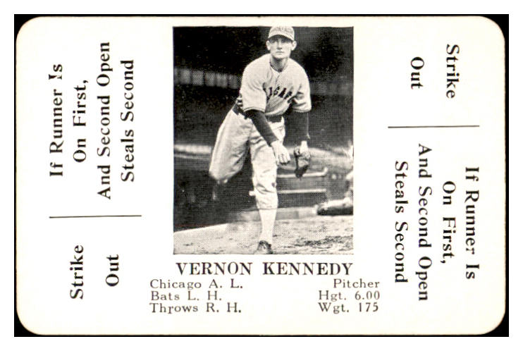 1936 S&S Game Vern Kennedy White Sox NR-MT 536745
