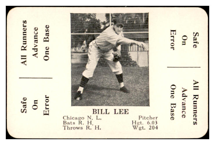 1936 S&S Game Bill Lee Cubs NR-MT 536748