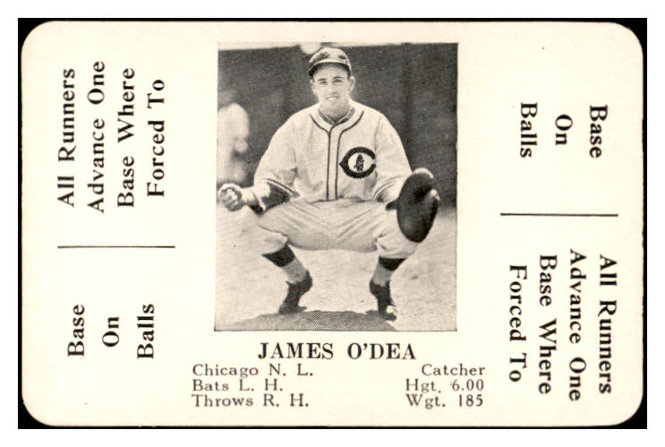 1936 S&S Game Ken O'Dea Cubs NR-MT 536751