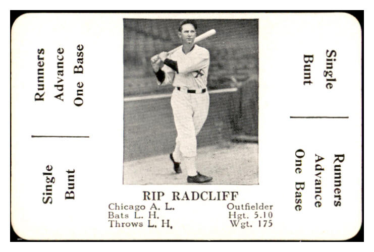 1936 S&S Game Rip Radcliff White Sox NR-MT 536753
