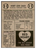 1954 Red Heart Hank Sauer Cubs EX-MT 536783
