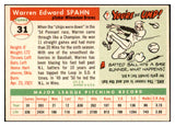 1955 Topps Baseball #031 Warren Spahn Braves EX-MT 536790