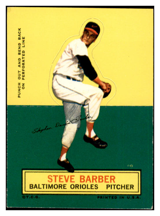 1964 Topps Baseball Stand Ups Steve Barber Orioles EX-MT 536799
