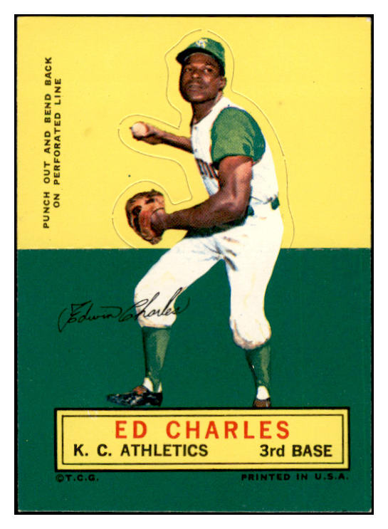 1964 Topps Baseball Stand Ups Ed Charles A's EX-MT/NR-MT 536807