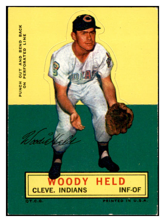 1964 Topps Baseball Stand Ups Woodie Held Indians EX+/EX-MT 536820