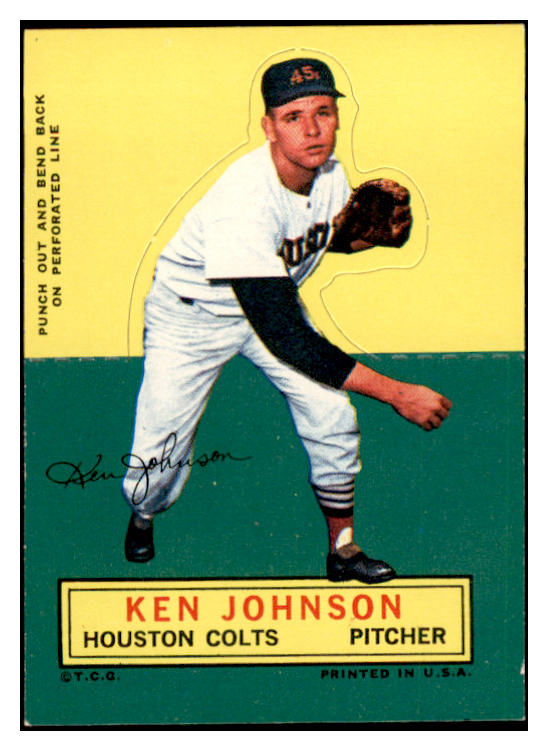 1964 Topps Baseball Stand Ups Ken Johnson Colt .45s EX+/EX-MT 536826