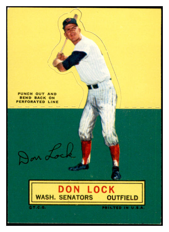 1964 Topps Baseball Stand Ups Don Lock Senators EX-MT/NR-MT 536829