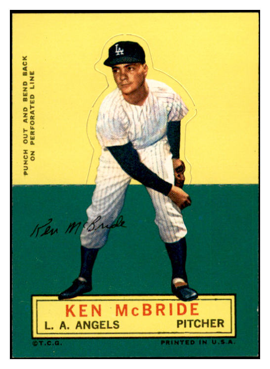 1964 Topps Baseball Stand Ups Ken McBride Angels EX-MT/NR-MT 536836