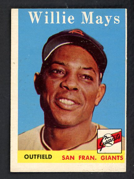 1958 Topps Baseball #005 Willie Mays Giants VG-EX 536865