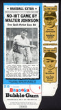 1969 Bazooka #006 Walter Johnson Senators Box No Top Flap EX-MT/NR-MT 536911