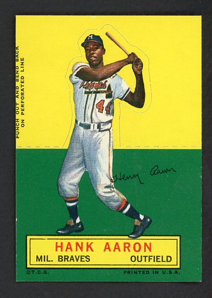 1964 Topps Baseball Stand Ups Hank Aaron Braves EX-MT oc 536927