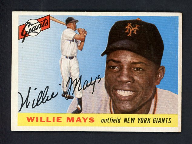 1955 Topps Baseball #194 Willie Mays Giants EX+ 536940