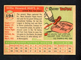 1955 Topps Baseball #194 Willie Mays Giants EX+ 536940