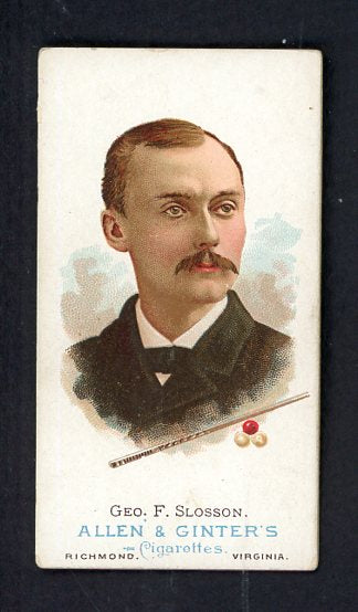 1888 N28 Allen & Ginter George Slosson Billiards EX 536952