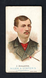 1888 N28 Allen & Ginter Jacob Schaefer Billiards VG-EX 536953