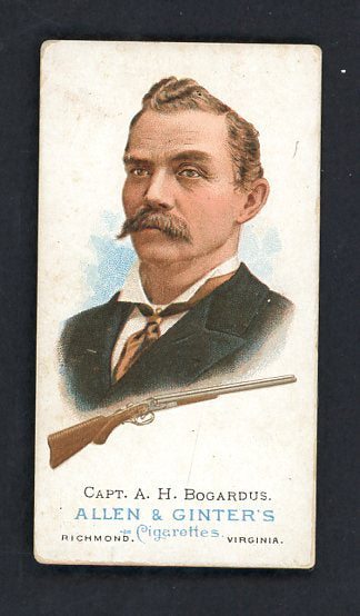 1888 N28 Allen & Ginter Capt. A.H. Bogardus Marksman GD back damage 536970