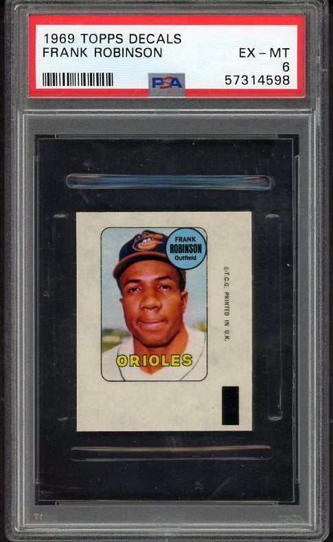 1969 Topps Baseball Decals Frank Robinson Orioles PSA 6 EX-MT 536976