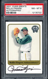 2001 Fleer Greats Rollie Fingers A's PSA 8 NM/MT Signed 537004