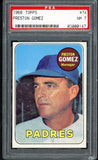 1969 Topps Baseball #074 Preston Gomez Padres PSA 7 NM 537020