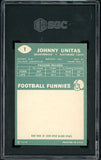 1960 Topps Football #001 John Unitas Colts SGC 6 EX-MT 537051