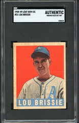 1948 Leaf Baseball #031 Lou Brissie A's SGC Auth 537054