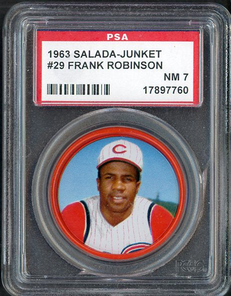 1963 Salada #029 Frank Robinson Reds PSA 7 NM 537075
