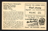 1947 Signal Oil Loyd Christopher Los Angeles VG-EX 537090
