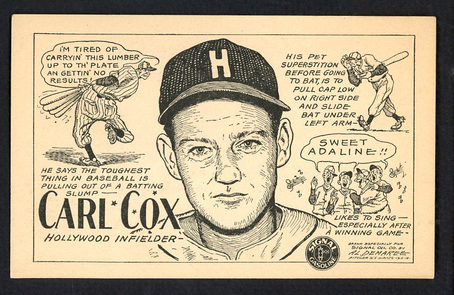 1947 Signal Oil Carl Cox Hollywood EX 537091