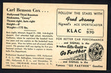 1947 Signal Oil Carl Cox Hollywood EX 537092