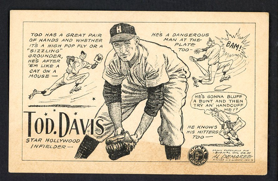 1947 Signal Oil Tod Davis Hollywood VG 537095