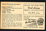 1947 Signal Oil Xavier Rescigno Hollywood VG-EX 537125