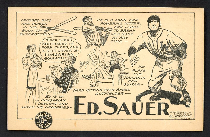 1947 Signal Oil Ed Sauer Los Angeles VG-EX 537126